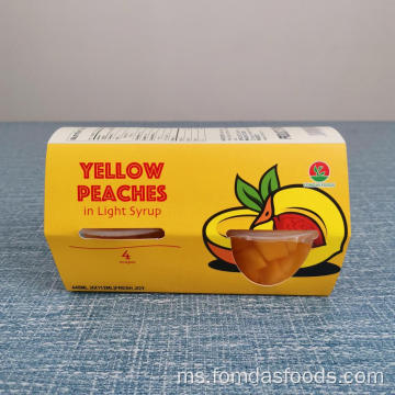 Buddies makan tengah hari 4oz Dice Peach Yellow dalam Jus